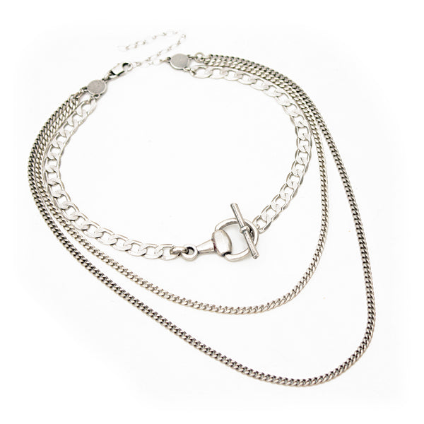 Classic Silver Necklaces Stack