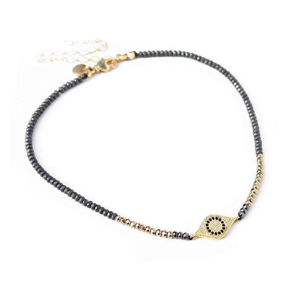 Eye Choker Necklace - Gold Plated