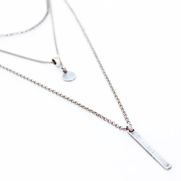 Trio Necklace - Oxidized Silver Plated