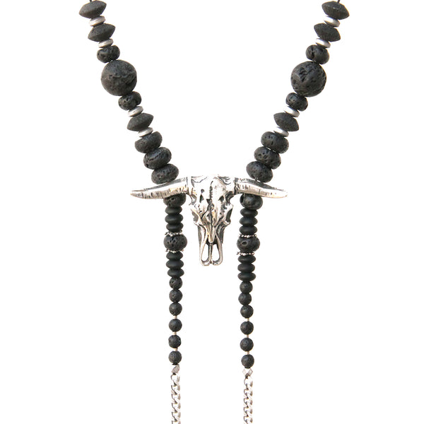 Bull Voltaire Necklace - Silver Plated