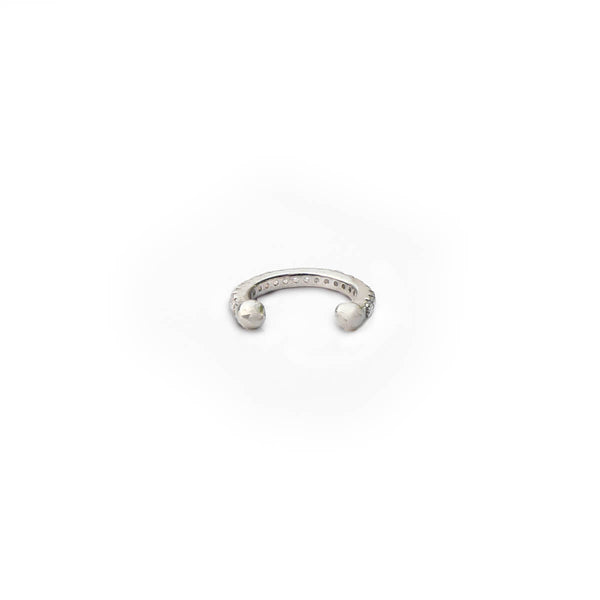 Hoop Zircons Cuff Earring - Sterling Silver