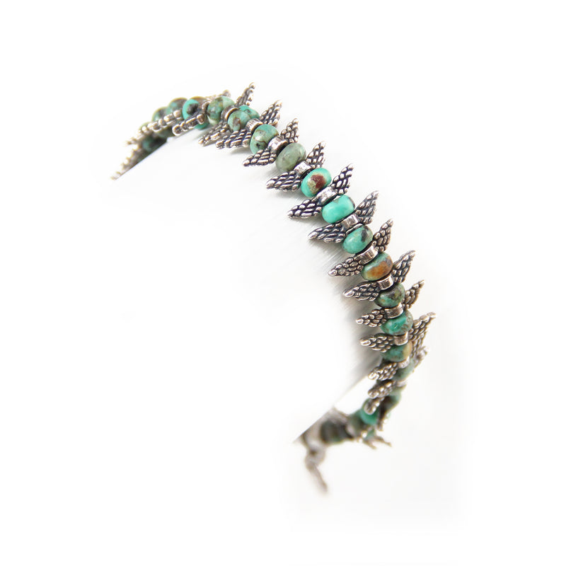 Camila Bracelet - Turquoise & Silver Plated