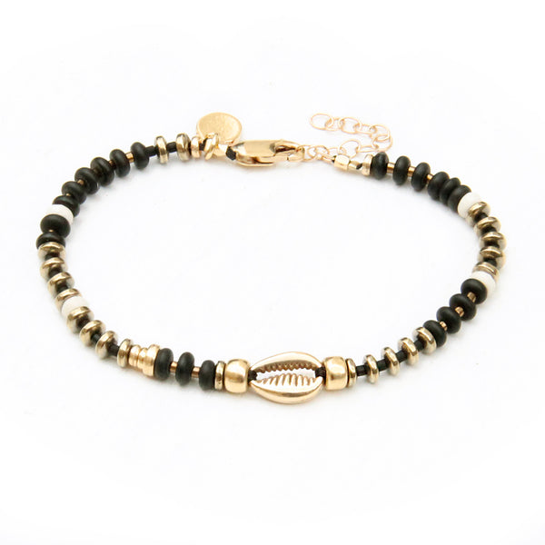 Niky Bracelet - Black & Gold Plated
