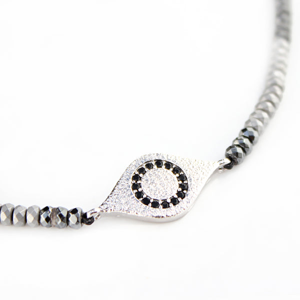 Eye Choker Necklace - Silver Plated