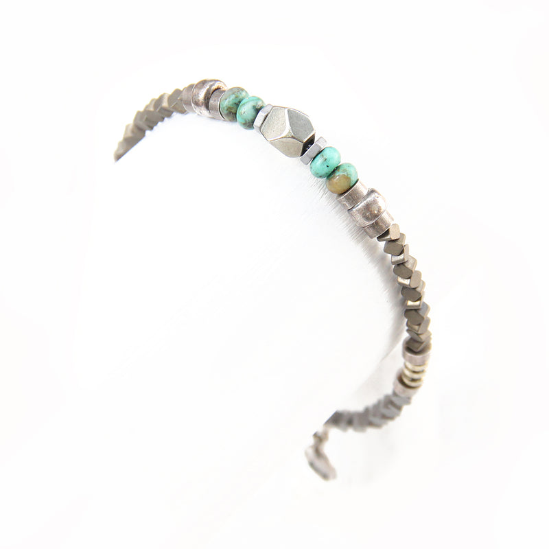 Sheryl Bracelet - Turquoise & Silver Plated