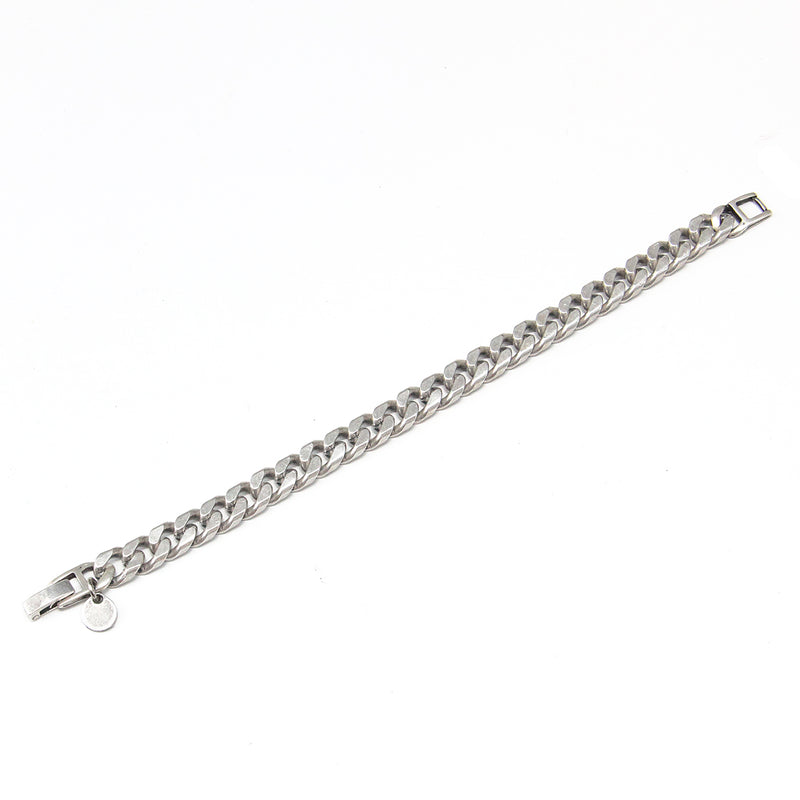  Men's Classic Link Chain Bracelet - Silver Plated