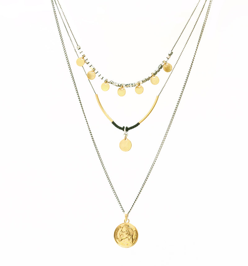 Julius Necklace - Silver Plated & Gold Plated