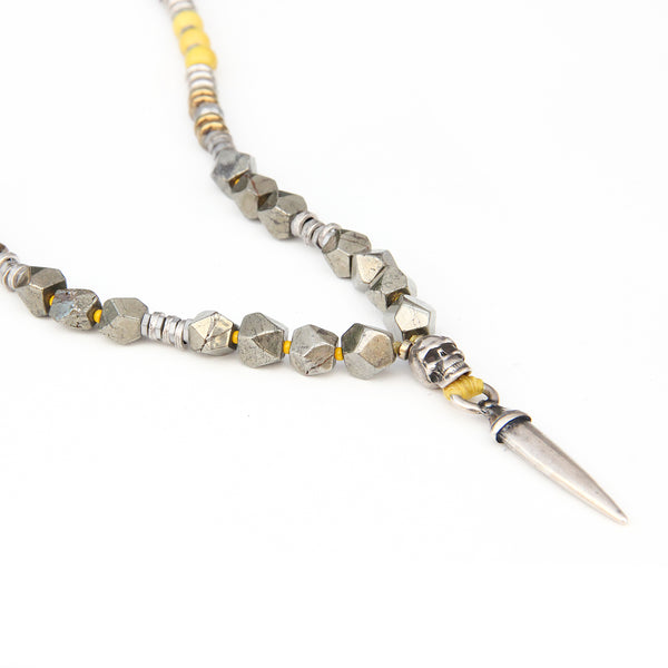 Mohawk Necklace - Yellow & Silver Plated