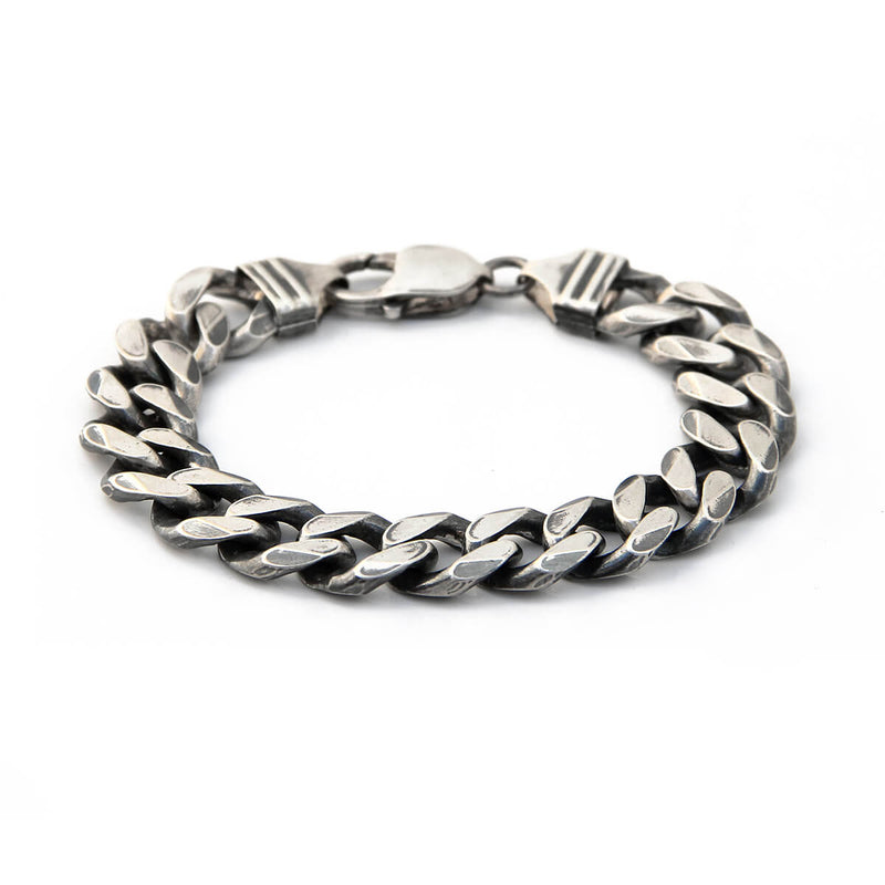 Thick Link Chain Bracelet - Sterling Silver