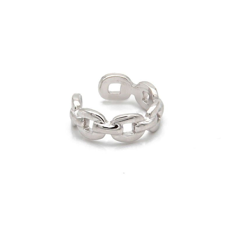 Chain Link Cuff Earring - Sterling Silver