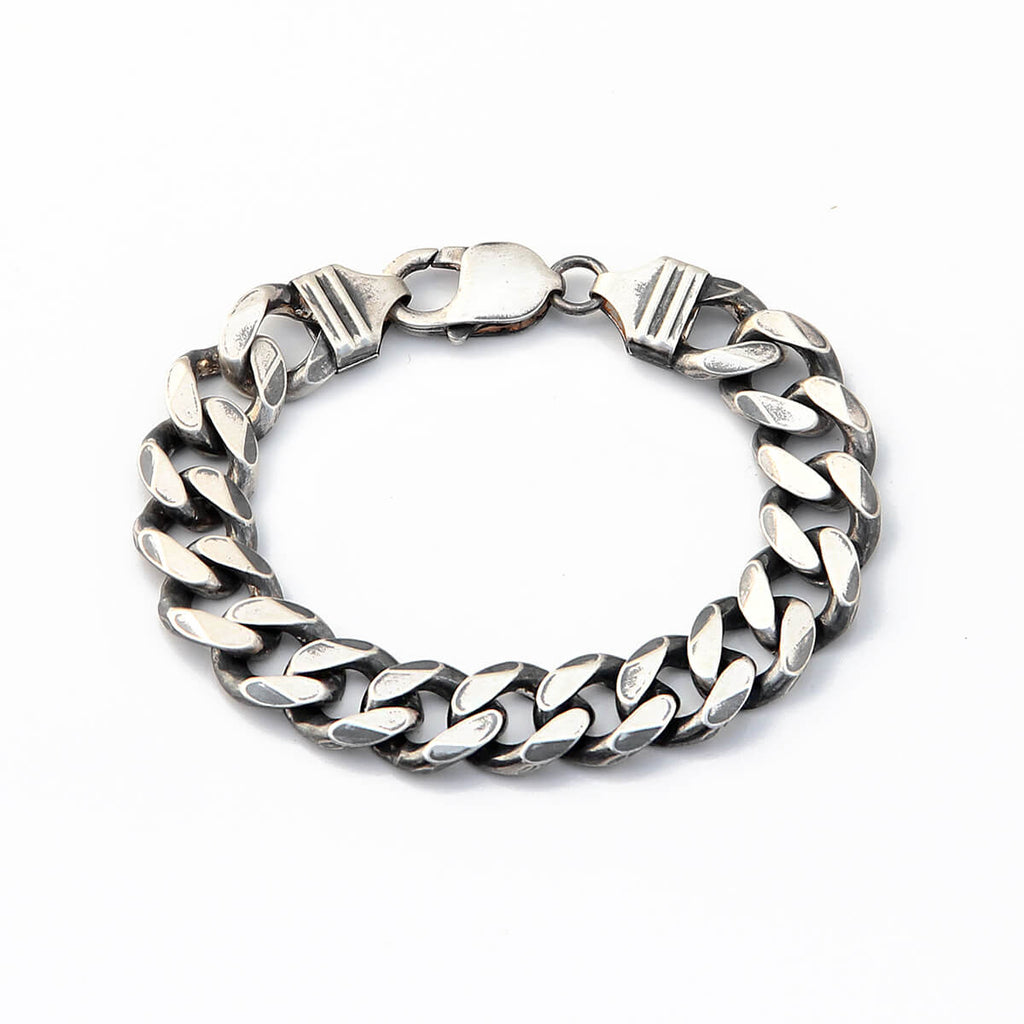 Thick Link Chain Bracelet - Sterling Silver – karni.craft