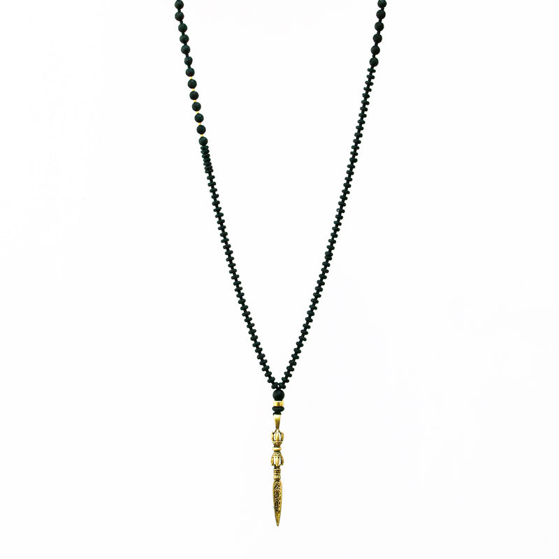 Nogo Necklace - Black & Gold Plated