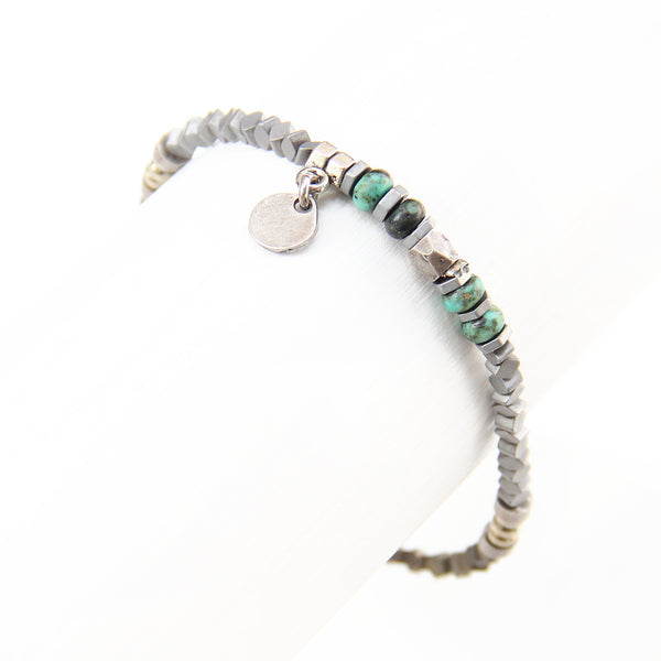 Sheryl Bracelet - Turquoise & Silver Plated