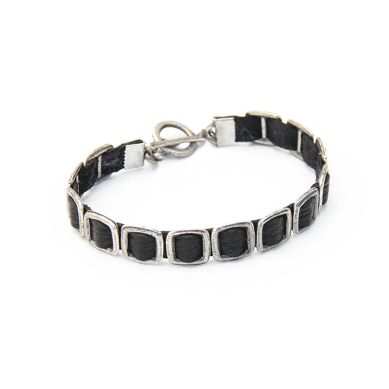 Mini Anat Bracelet - Black & Silver Plated