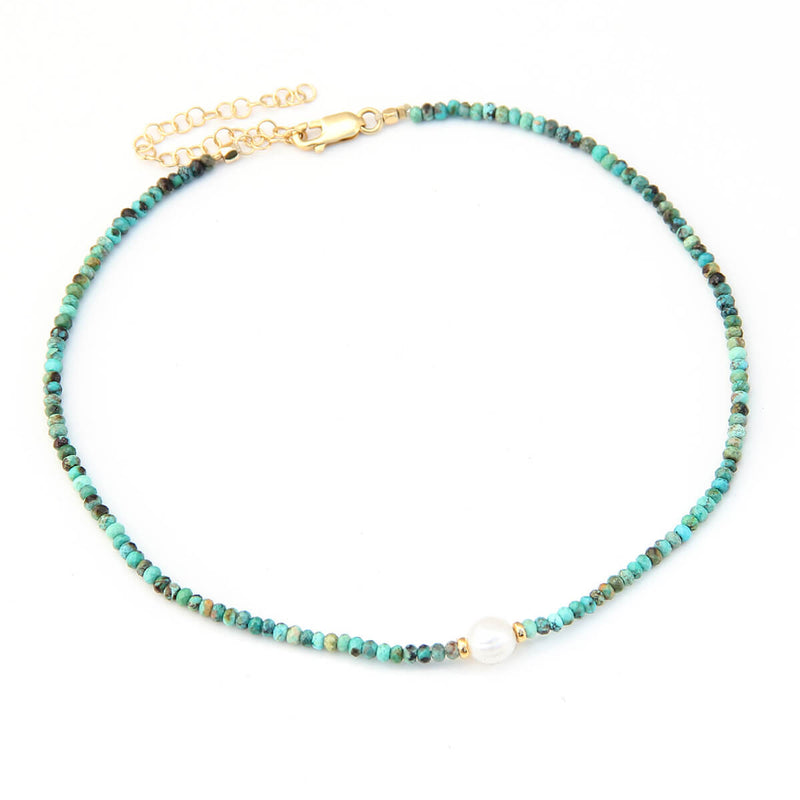 Rhodes Choker - Gold Plated & Turquoise