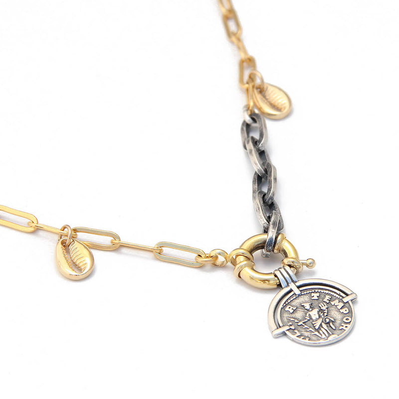 Tiaa Necklace - Sterling Silver & Gold Plated