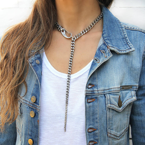 Anabel Choker Necklace - Silver Plated