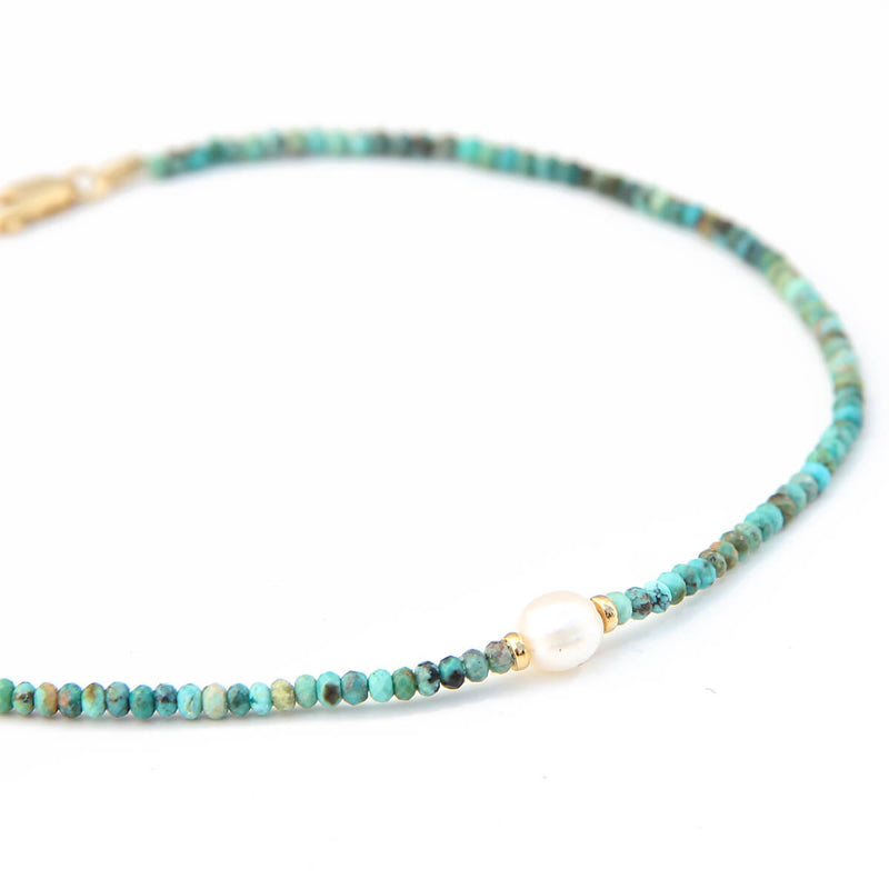 Rhodes Choker - Gold Plated & Turquoise