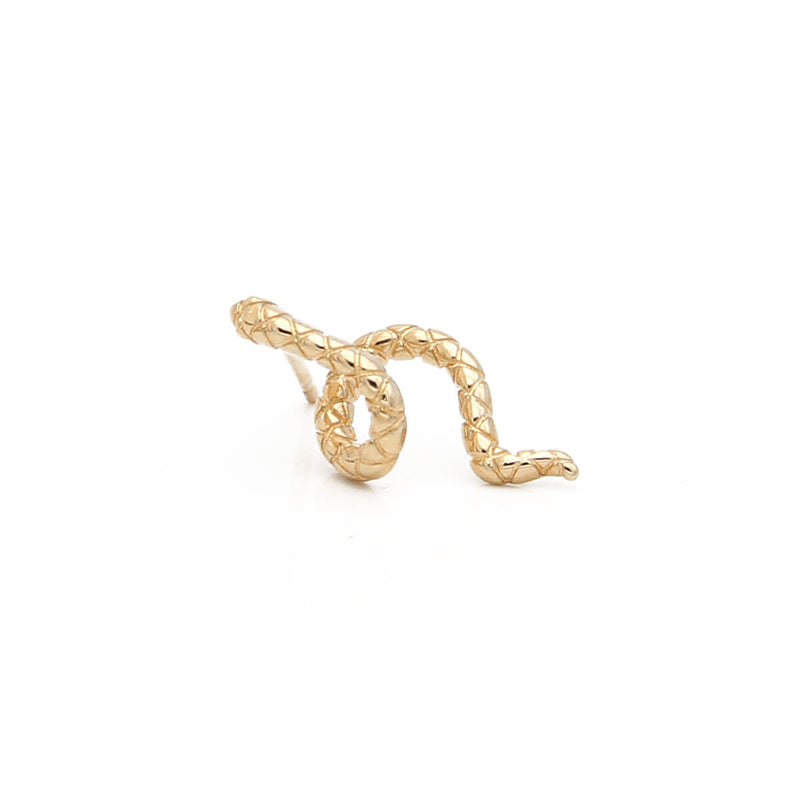 Snake Earrings - Sterling Silver, Gold Plated